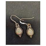 .925 Opal Drop Earrings  2.8g