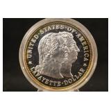 1oz .925 Silver Round Lafayette Copy
