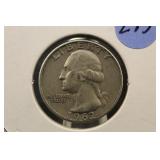 1962-D Washington Silver Quarter
