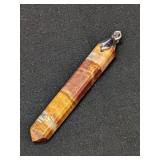 Yellow Fluorite Crystal Tower Pendant  2.5"