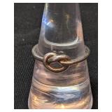 .925 Silver Knot Ring Size 8   2.2g