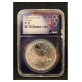 2024 Certified 1oz .9999 Silver Crocodile Coin