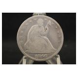 1846 Seated Liberty Silver Half Dollar