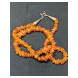 Amber Bead Necklace - 24"