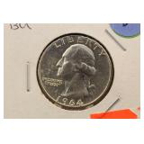 1964-D Uncirculated Washington Silver Quarter