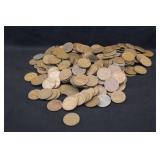 Lot of 250 Mixed Date Lincoln Head Wheat Pennies