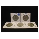 Lot of 5 40% Silver Kennedy Half Dollars