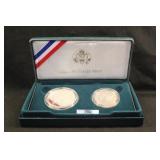 1995 Commemorative Silver Dollar w/Half Set