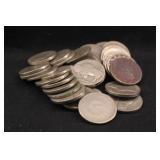Lot of 36 Mixed Date and Type Nickels