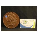 Copper Indian Head Coaster