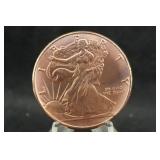 1oz .999 Walking Liberty Copper Round