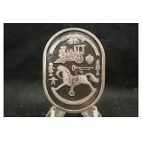 1oz .999 Silver 1975 Christmas Ingot w/COA