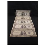 Lot of 5 Silver Certificate Notes