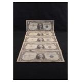 Lot of 5 Silver Certificate Notes