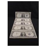 Lot of 5 Silver Certificate Notes