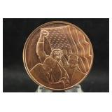 1oz .999 Pure Copper Round