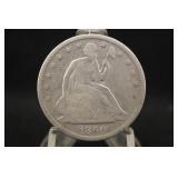 1860-S Seated Liberty Silver Half Dollar