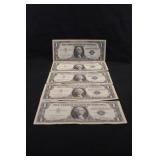 Lot of 5 Silver Certificate Notes