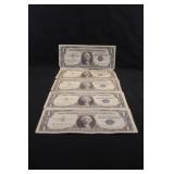 Lot of 5 Silver Certificate Notes