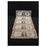 Lot of 5 Silver Certificate Notes