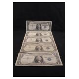 Lot of 5 Silver Certificate Notes