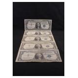 Lot of 5 Silver Certificate Notes
