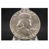 1952-P Uncirculated Franklin Silver Half Dollar