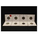 Lot of 8 Silver Mixed Date Mercury Dimes