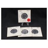 Lot of 5 Uncirculated 1945 Canada Nickels