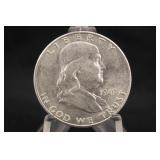 1949-S Uncirculated Franklin Silver Half Dollar