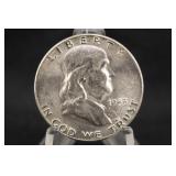 1955-P Uncirculated Franklin Silver Half Dollar