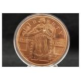 1oz .999 Copper Standing Liberty Round