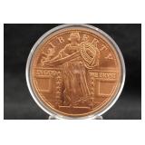 1oz .999 Copper Standing Liberty Round