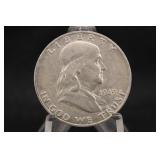 1949-D Uncirculated Franklin Silver Half Dollar
