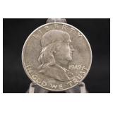 1949-S Uncirculated Franklin Silver Half Dollar