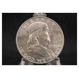 1950-D Uncirculated Franklin Silver Half Dollar