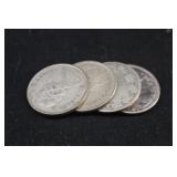 Lot of 4 Mixed Date Canada Silver Quarters