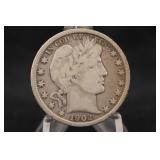1902-O Barber Silver Half Dollar