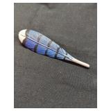 Handcrafted Wooden Brooch Signed by H. Rosauer