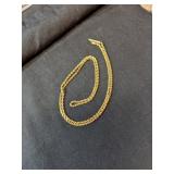 654 - 14K Gold 20' Chain with Safety Clasp 6.1g