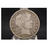 1893-O Barber Silver Half Dollar