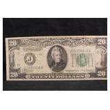 1934 $20 Kansas City MO Federal Reserve Note