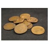 Lot of 10 Indian Head Pennies