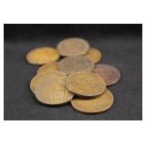Lot of 10 Indian Head Pennies