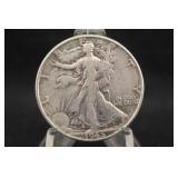 1945 Walking Liberty Silver Half Dollar