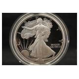 1989 1oz .999 Pure Silver Eagle Proof w/COA