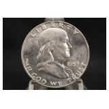 1953-D Uncirculated Franklin Silver Half Dollar
