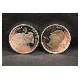 Lot of 2 Silver Proof State Washington Quarter