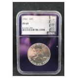 1961 PF69 Franklin Silver Half Dollar NGC BERT