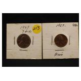 Lot of 2 Uncirculated 1960